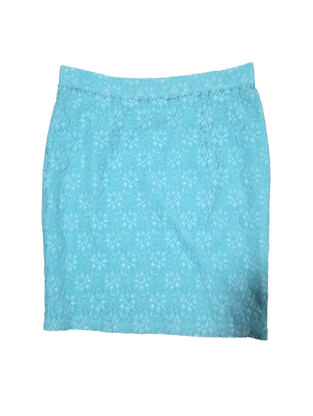 Cato Turquoise Mint Green Floral Lace Pencil Skirt Size M